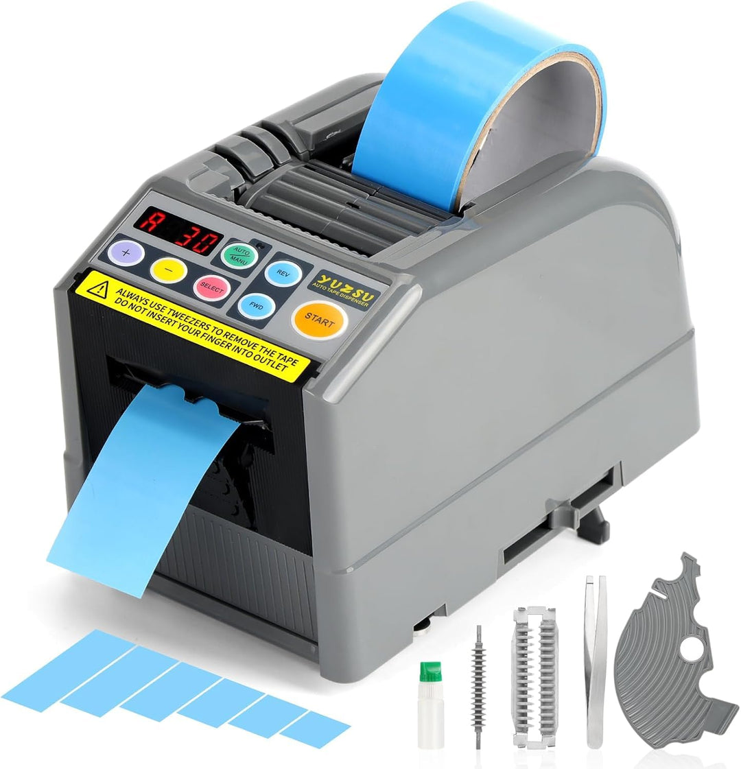 Bandschneidemaschine, automatischer Klebebandabroller, Bandbreite 6–60 mm, Länge 5–999 mm, transpare