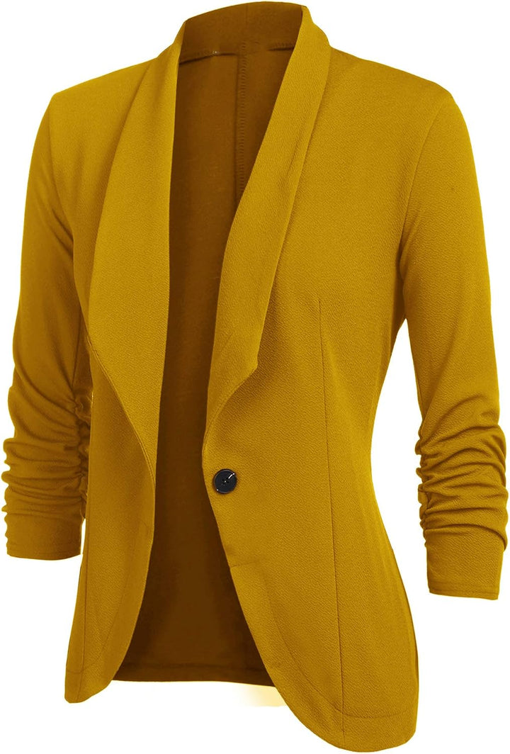 UNibelle Blazer Damen Elegant Sportlich Longblazer 3/4 Arm Business Büro Jacke Blazer Slim Fit S-3XL