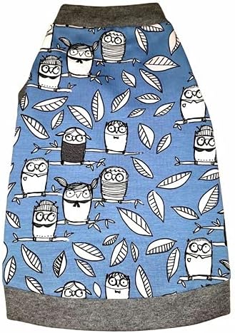 Kotomoda Katzen T-Shirt Tender Owl blau fьr Sphynx und nackte Katzen (XS), xs
