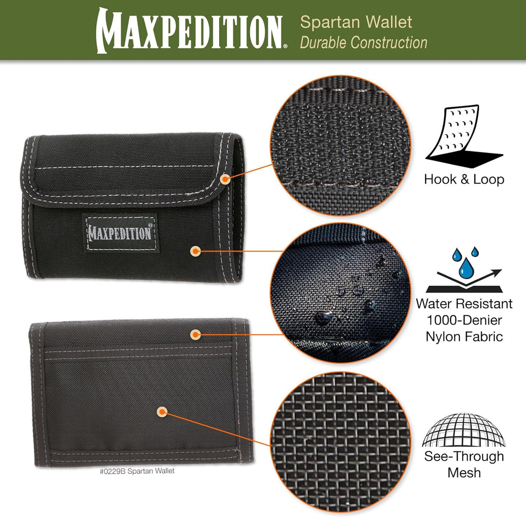 Maxpedition Spartan Wallet Einheitsgrösse Schwarz, Einheitsgrösse Schwarz