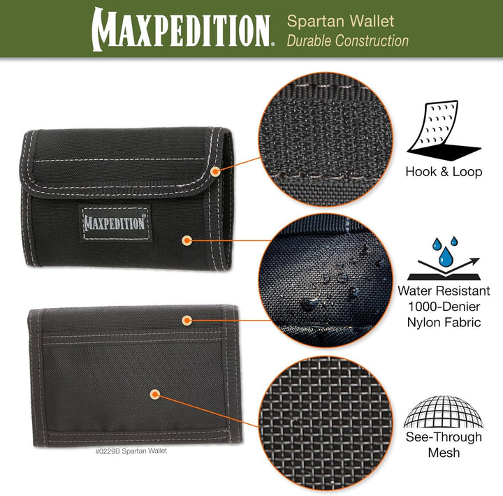 Maxpedition Spartan Wallet Einheitsgrösse Schwarz, Einheitsgrösse Schwarz