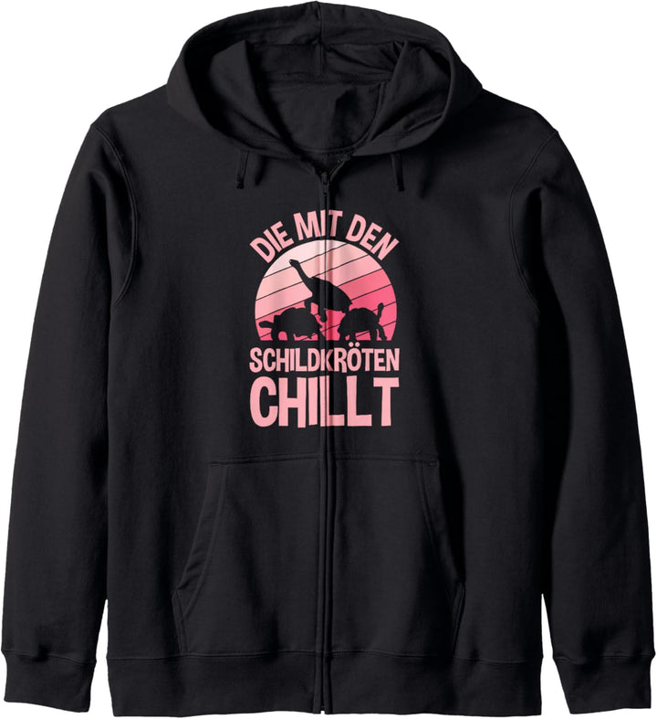 Die Mit Den Schildkröten Chillt Schildkröte Spruch Kapuzenjacke