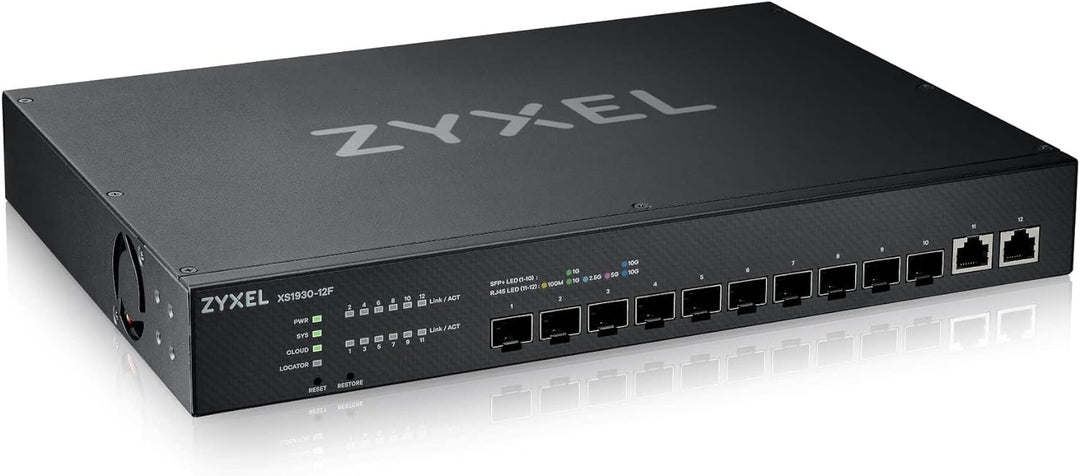 Zyxel XS1930-12F-ZZ0101F network switch Managed L2/L3 10G Ethernet (100/1000/10000) Black 12-Port, 1