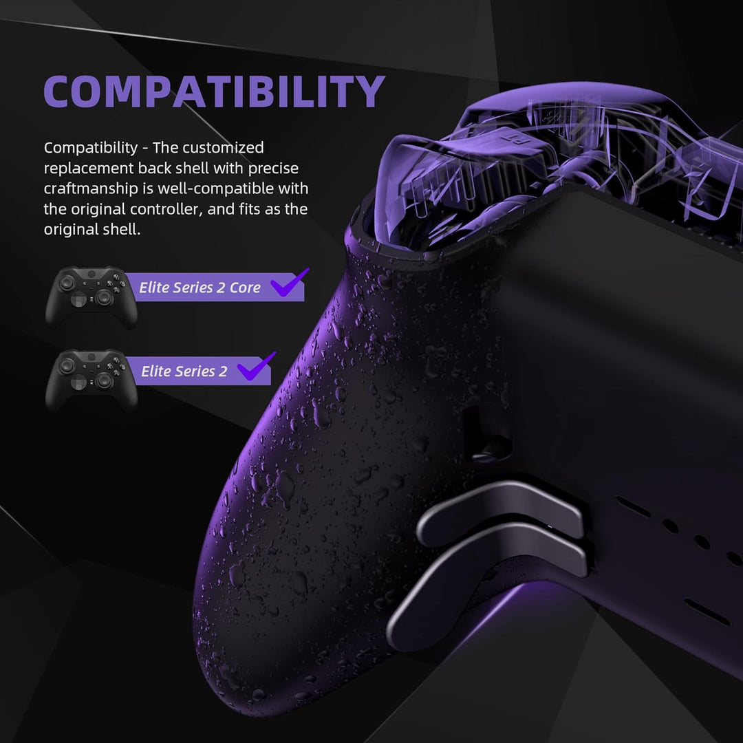 eXtremeRate Rückgehäuse Case für Xbox Elite Series 2 Controller, DIY-Ersatz Back Shell Cover Rücksei