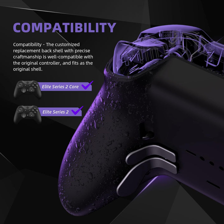 eXtremeRate Rückgehäuse Case für Xbox Elite Series 2 Controller, DIY-Ersatz Back Shell Cover Rücksei