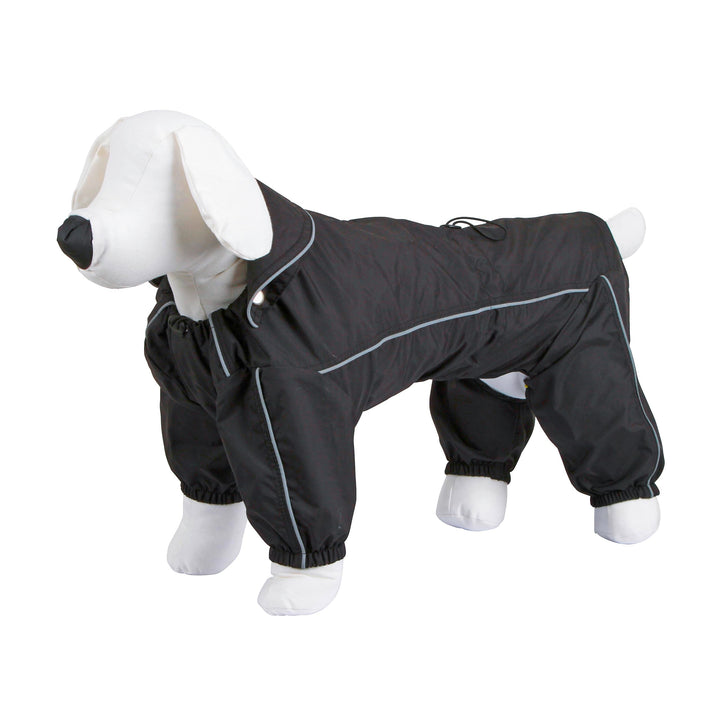 Kerbl Pet Regenmantel Manchester, Hundejacke, Hundemantel, schwarz, 30cm, Polyester, Hunde, mit Bein