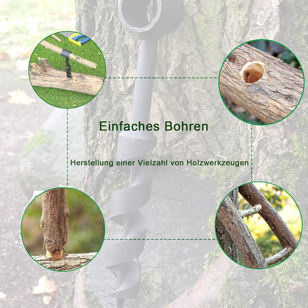 Handbohrer Bushcraft Manueller Schraubenschlüssel, Manuelle Handbohrmaschine für den aussenbereich,