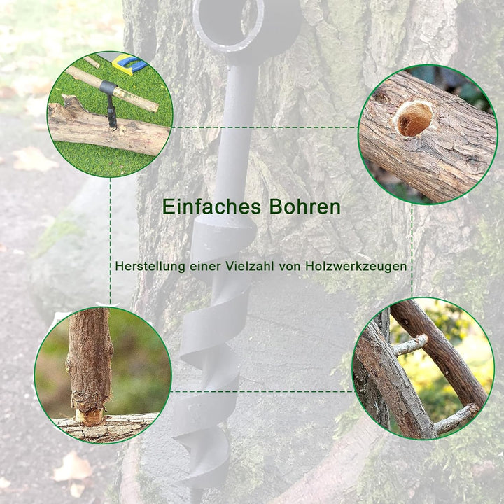 Handbohrer Bushcraft Manueller Schraubenschlüssel, Manuelle Handbohrmaschine für den aussenbereich,