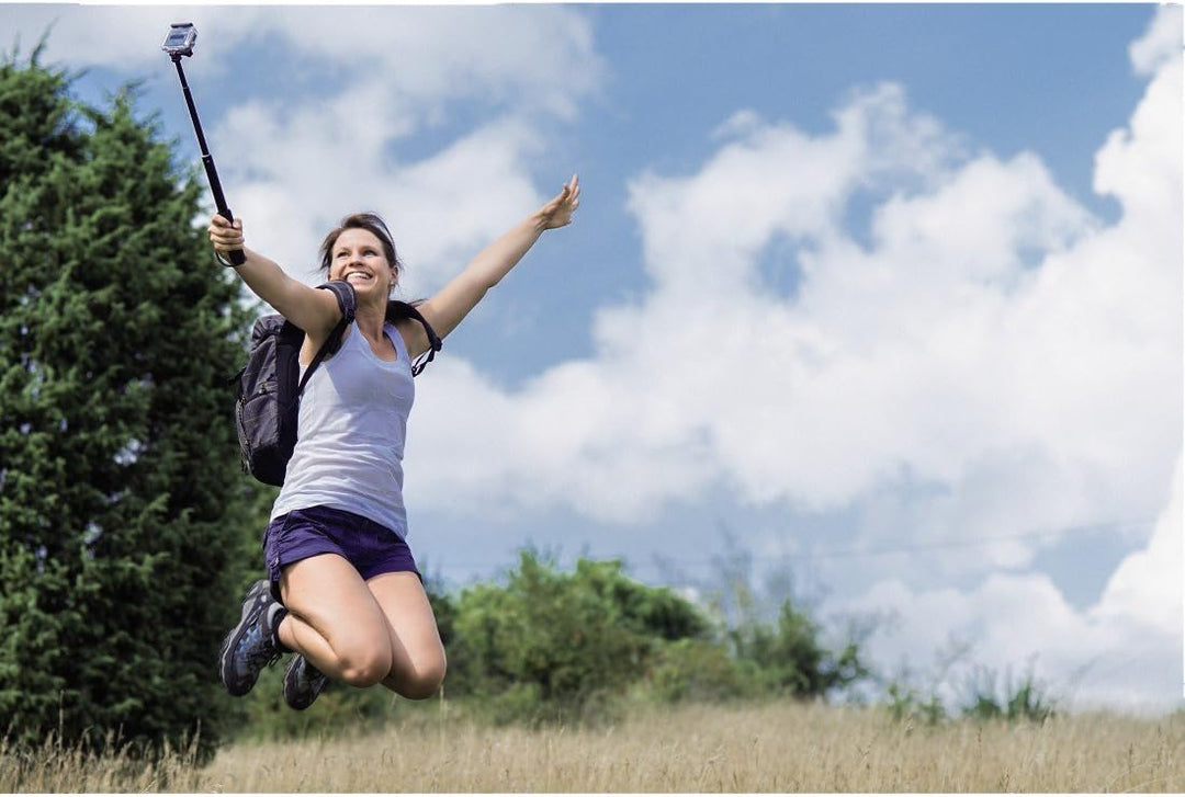 Hama Selfie-Stick 2in1, GoPro-Anschluss  und ¼-Zoll-Gewinde (für Kameras, GoPro-ActionCams und Smart