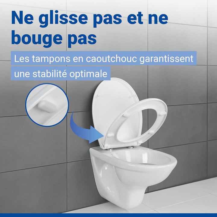 WENKO WC-Sitz Korfu, Toilettensitz mit Absenkautomatik, 300 kg Belastung, WC-Deckel mit Absenkautoma