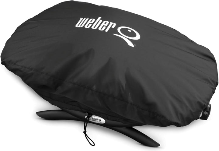 Weber Premium-Abdeckhaube/Für Q 100/1000/200/2000 Grills mit Stand und tragbarem Rollwagen, Atmungsa