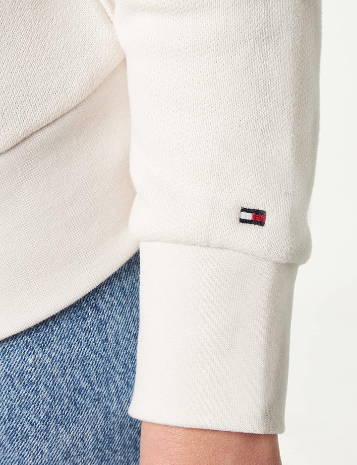 Tommy Hilfiger Damen Halber Reissverschluss S Beige (Weathered White), S Beige (Weathered White)