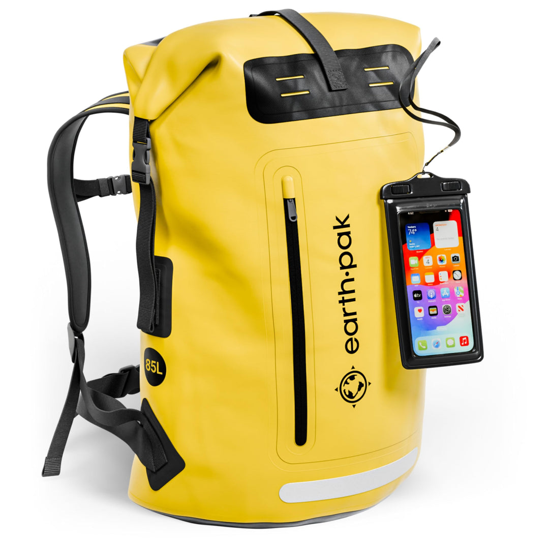 Earth Pak wasserdichter Rucksack – 35L / 55L Waterproof Backpack mit leistungsstarkem Rolltop Rollve