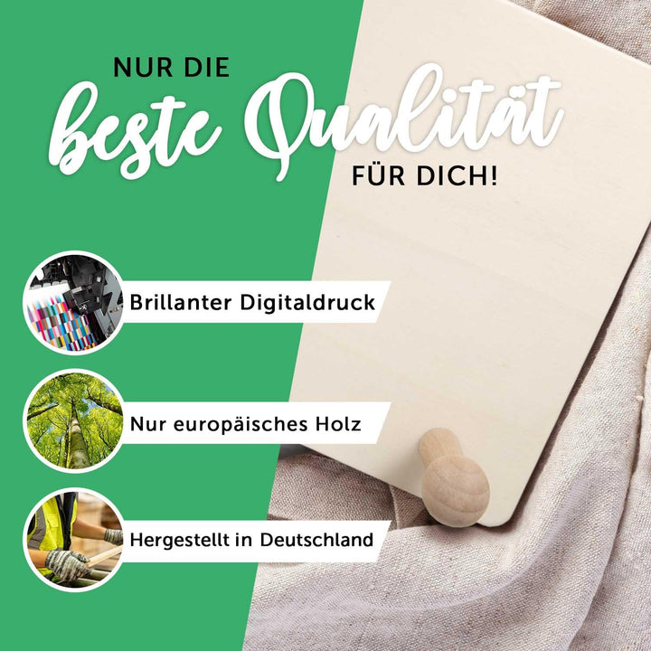 GRAVURZEILE Personalisierte Kindergarderobe - Einhorn - Personalisiert mit Name - Garderobe aus Holz