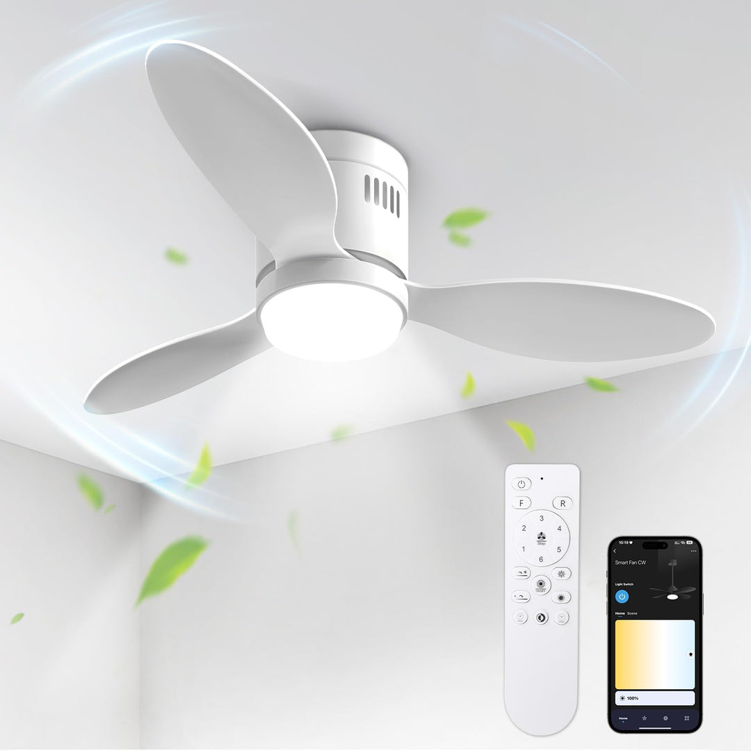 BLITZWILL Deckenventilator mit Beleuchtung, Ø106cm App Steuerung & Fernbedienung Deckenventilatoren