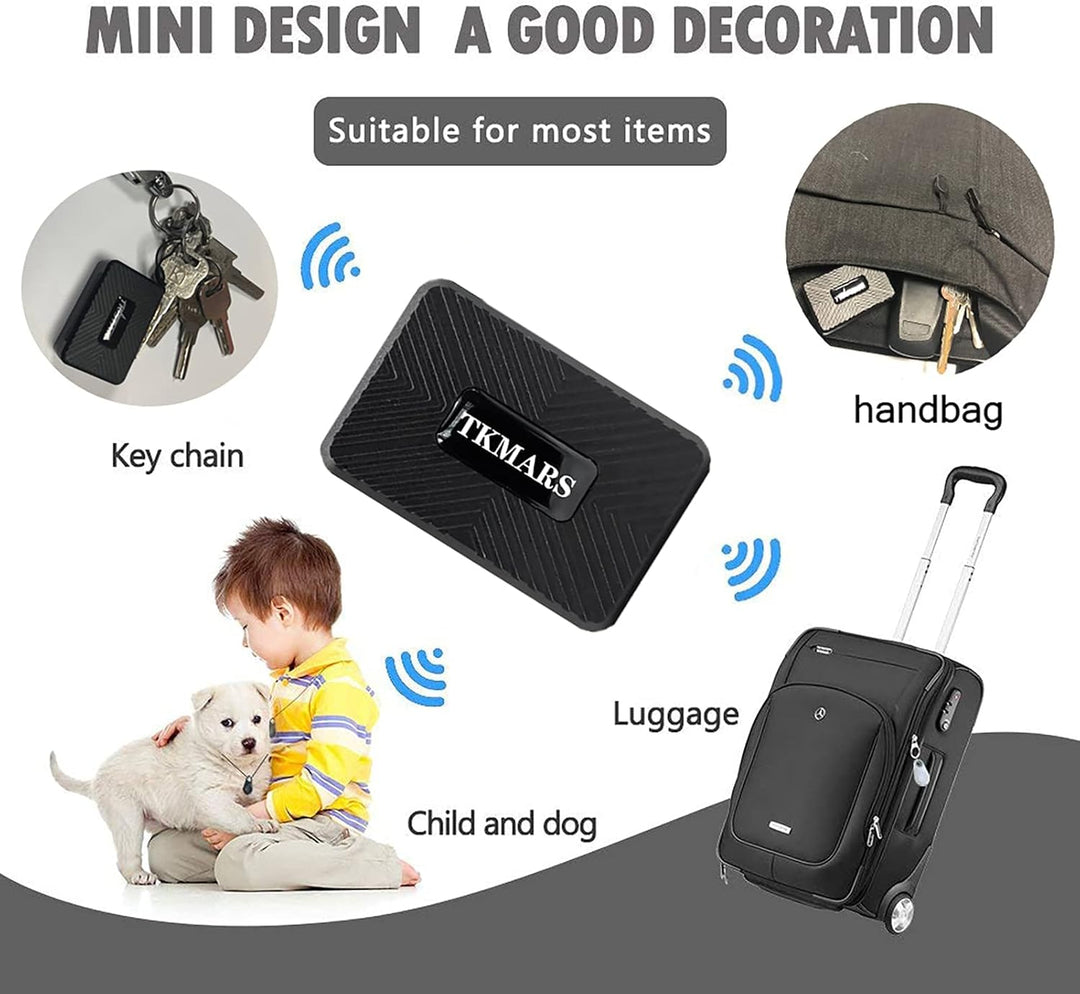 TKMARS 4G Mini GPS Tracker GPS Tracker Ohne ABO mit Kostenloser App, 32 Tage Standby-Zeit, Stark Mag
