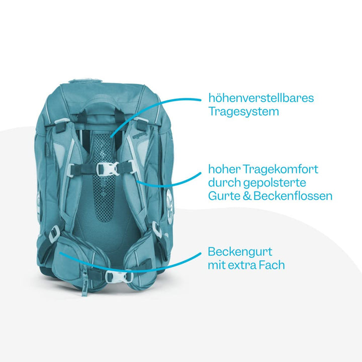 Ergobag Pack Küss Den Bär Schulrucksack Set 6tlg, Rot