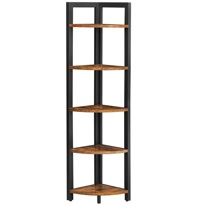 VASAGLE Eckregal mit 5 Ablagen, Bücherregal, Aufbewahrungsregal, multifunktional, für Wohnzimmer, Sc