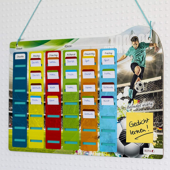 ROTH Klipp&Klar Stundenplan Steck Fix - Fussballer, A3 - ideal für Fussball-Fans in der Grundschule