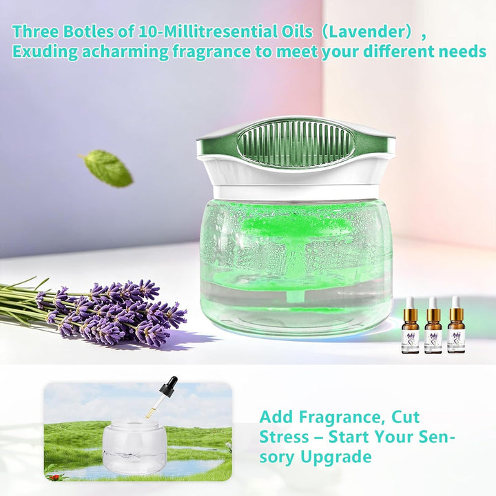 Lufterfrischer Luftbefeuchter Aroma Diffuser Ioniser with 30ml Water Soluble Lavender Essential oill