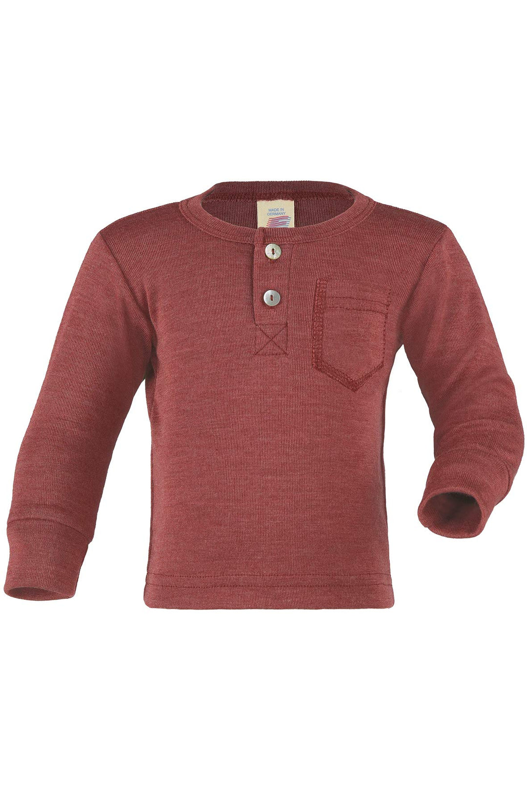 Engel Baby Shirt mit Knopfleiste, 70% Wolle (kbT), 30% Seide, Natur, Gr. 62/68-110/116 98-104 Kupfer