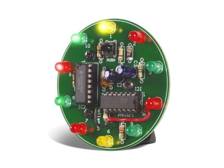 Whadda Lötbausatz, elektronisches Rad, 10 LEDs