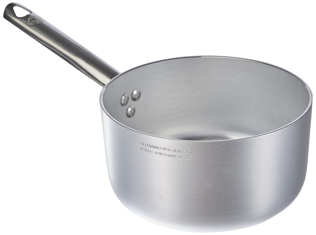 Pentole Agnelli ALMA10518 Professionelle Aluminiumpfannen 3 mm, hoher Auflauf mit Griff, 2,6 l 18 cm