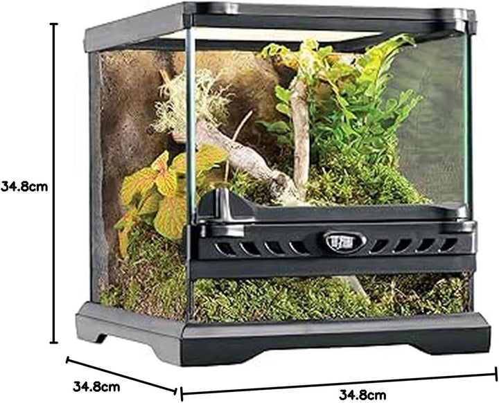 Exo Terra Reptilien Terrarium aus Glas, mit einzigartiger Front Belüftung, 20 x 20 x 20cm, 20 x 20 x