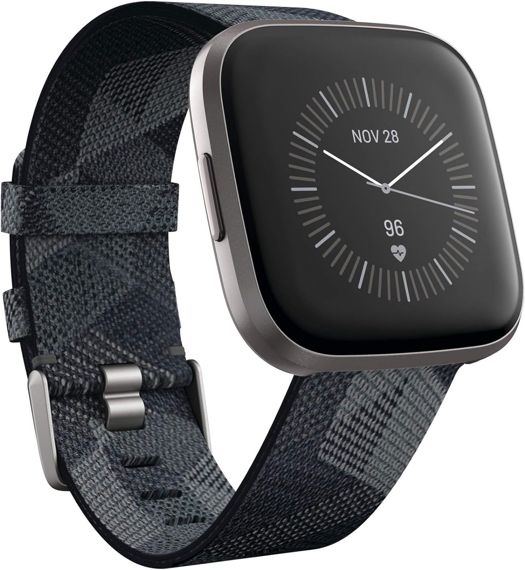 Fitbit Versa 2 Health & Fitness Smartwatch SE (NFC), Charcoal - Iron Mist Grey Aluminum Versa 2 SE R