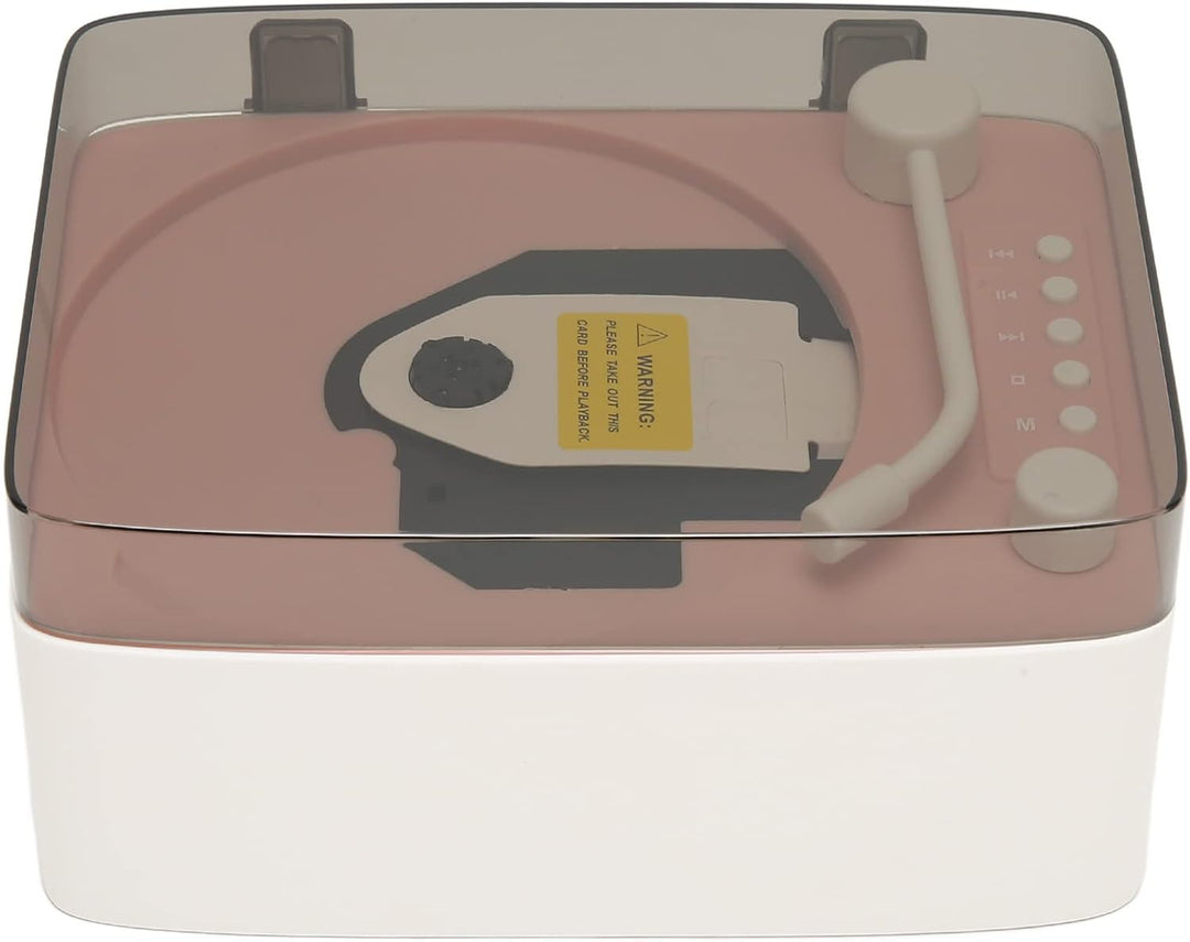 PUSOKEI Tragbarer CD Player mit Bluetooth, Vintage CD Musik Player, Retro Grammophon CD Player, Eing