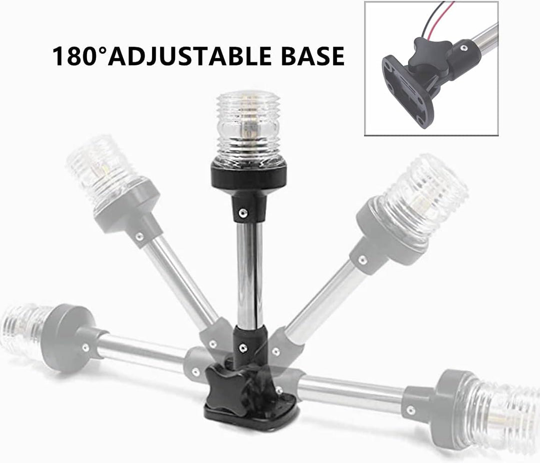 KAOLALI Positionslichter Boot, Hecklicht Boot LED Ankerlicht für Boote,360 Grad, 4500 K, Reinweiss,