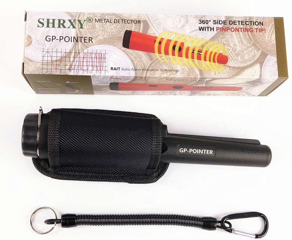 Hand Held Metal Detector Portable Gold Hunter GP-POINTER Black Gold Finder with LED light for Low Li