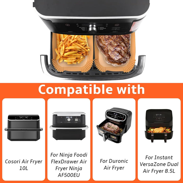 Heissluftfritteuse Zubehör für Ninja Foodi Flexdrawer 10,4 L AF500DE, 150 Stück Backpapier, Kompatib