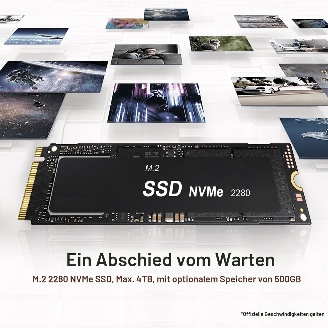Beelink SER5 MAX Mini PC, AMD Ryzen 7 5800H, 8 Kerne, 16 Threads bis zu 4,4 GHz, 16 GB RAM, 500 GB S