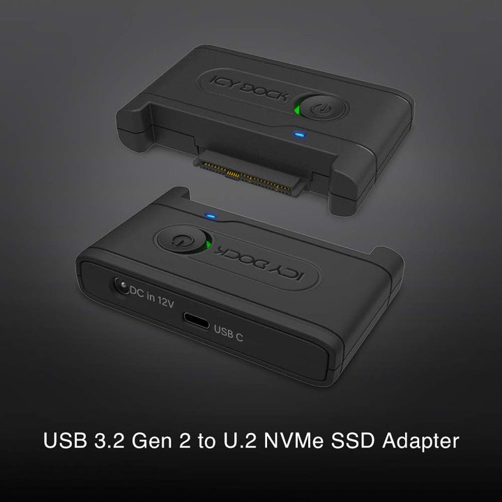 ICY DOCK EZ-Adapter Ex MB931U-1VB - 1x 2,5" U.2 NVMe SSD zu USB 3.2 Gen2 externer Adapter 10Gbps sch