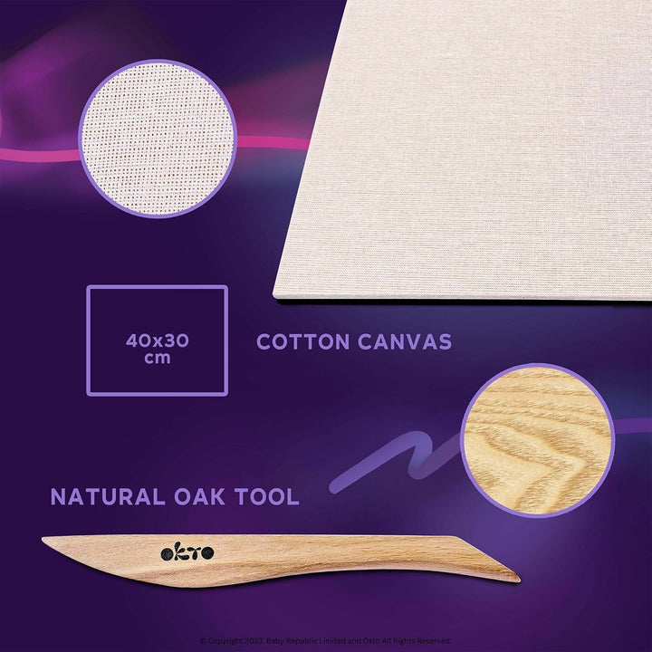 Okto Kunst-Set | Kunst & Handwerk DIY Malerei mit Modelliermasse Kit für Malerei Malerei Kits für Er