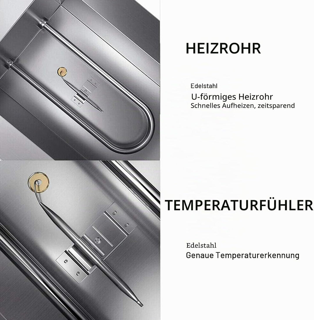 Elektrischer Wasserbad, für Schokolade, Wasserbad, Edelstahl, Kapazität 6 l, 2 Tanks, für den gewerb