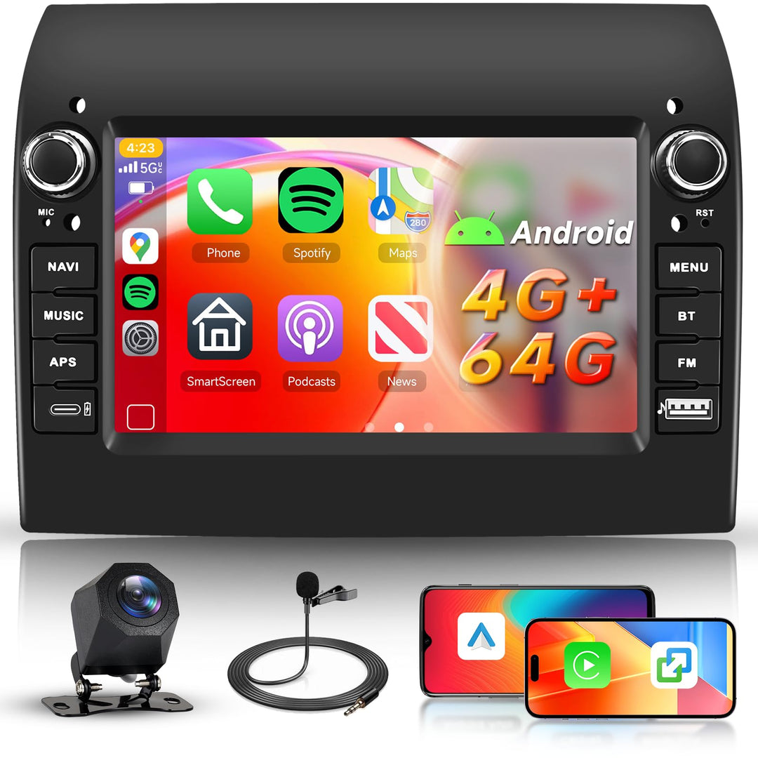 【4+64G】 Hodozzy Carplay Bildschirm für FIAT Ducato/Citroen Jumper/Peugeot Boxer 2008-2015 mit USB/US