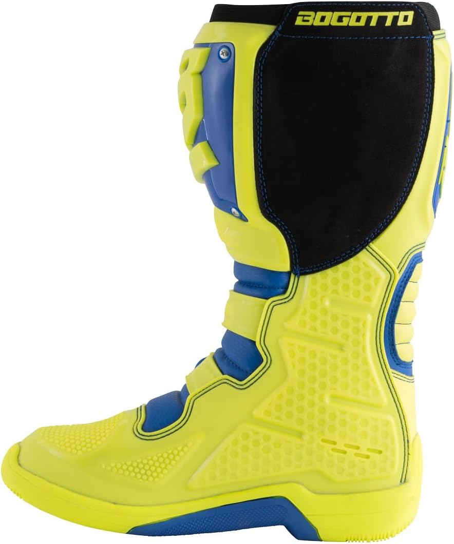 Bogotto MX-6 Motocross Stiefel, blau/gelb, 43 43 EU Blau Gelb, 43 EU Blau Gelb