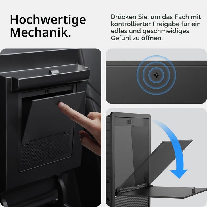 Spigen Tesla Model Y (~2024) und Model 3 (2021-2023) One-Touch Versteckte Aufbewahrungsbox (Carbon E