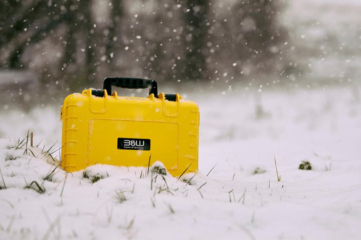 B&W International Mehrzweckkoffer Outdoor 5500 (PP.379) Gelb - mit Würfelschaum - wasserdicht (IP67)