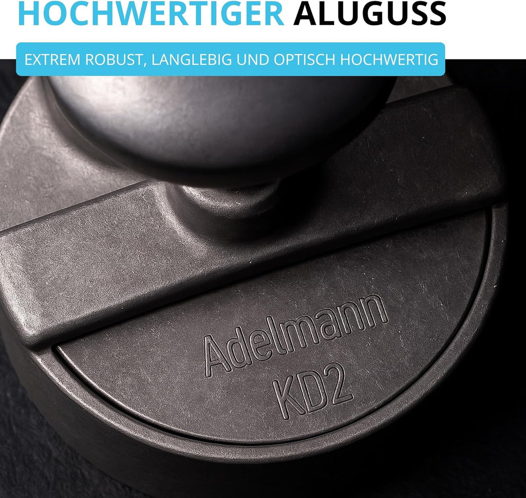 Adelmann Profi-Burgerpresse, Hamburgerpresse, Durchmesser 100 mm, Patty-Auswerfer aus Aluminium, Ant