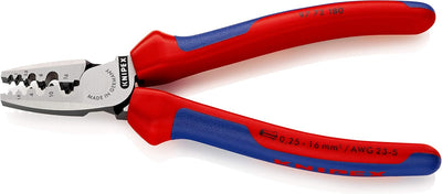 Knipex Crimpzange für Aderendhülsen mit Mehrkomponenten-Hüllen 180 mm 97 72 180 & Sortimentsboxen mi