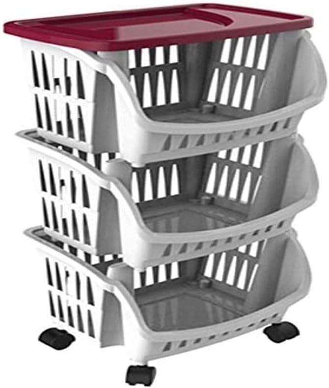 Bama Tidy Küchenrollwagen, Bordeauxrot, Bordeaux