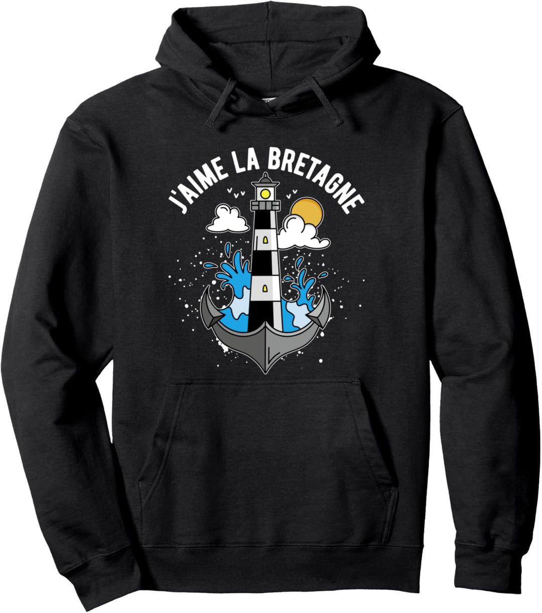 J´aime La Bretagne Flagge Urlaub Bretonen Frankreich Pullover Hoodie