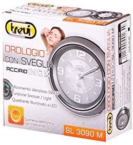 Trevi SL 3090 M Quarzuhr mit Wecker, Zifferblatt in Weiss