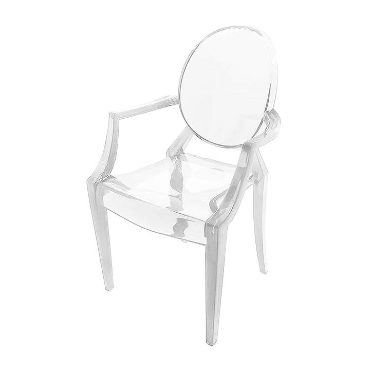 Puppenhaus Ghost Chair Miniatur 1/6 Massstab Club Akzent Stuhl Acryl Figur Mini Klar Lounge Sitz Mod
