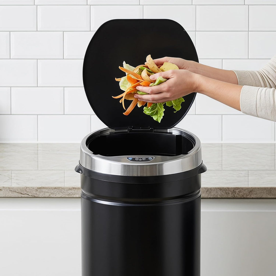 HOMCOM Sensor Mülleimer 50L Automatischer Mülleimer mit Bewegungssensor, Abfalleimer Abfallbehälter