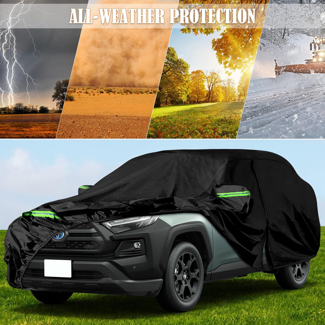 Autoabdeckung Wasserdicht Ersatz für Toyota Rav4 SUV 2012-2023, Vollgarage Autoplane Staubdicht UV-S
