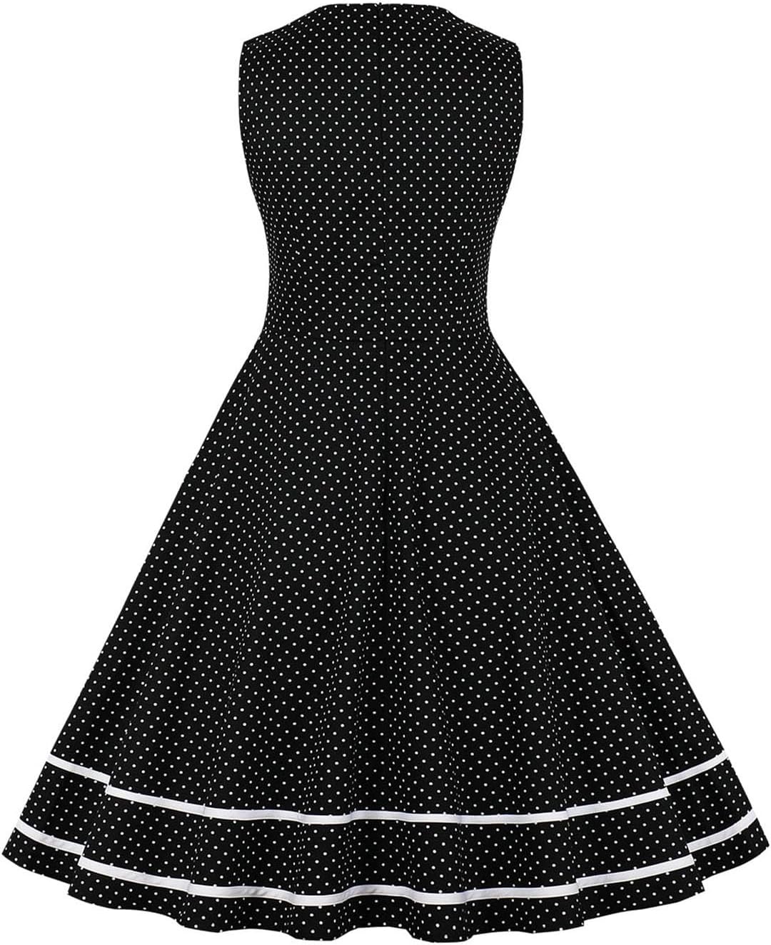 AXOE Damen Rockabilly Kleid 50er 60er Jahre Vintage Elegant Festlich Cocktailkleid für Hochzeitsgast